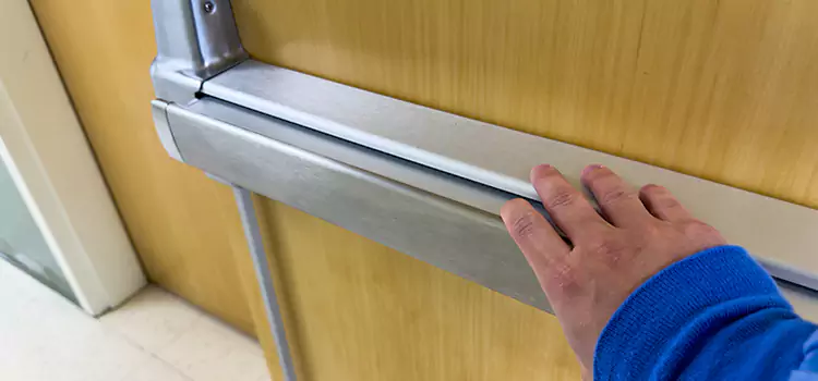 Installing a Push Bar on a Door Cupertino